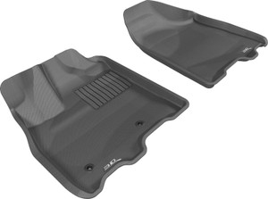 3D MAXpider 2013-2020 Toyota Sienna Kagu 1st Row Floormat - Black aceL1TY13111509