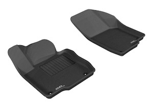 3D MAXpider 2012-2019 Volkswagen Passat Kagu 1st Row Floormat - Black aceL1VW05611509