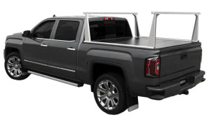 Access ADARAC Aluminum Uprights 24in Vert Pro Kit (2 Uprights w/1 66in Cross Bar) Silver Truck Rack acc4005595