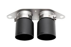 SOUL 14-19 Porsche 991.1 GT3 / GT3 RS Bolt-On Exhaust Tips - 4in Straight Cut Satin Black Tips solPOR.991GT3.SWT4B