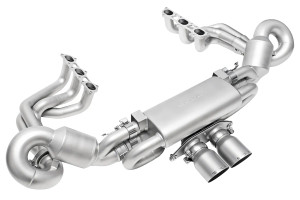 SOUL 2022 Porsche 992 GT3 Catted Valved Exhaust Package - 4in Slash Cut Sig. Satin Tips solPOR.992GT3.VPKGS.SLT4 SOUL 2022 Porsche 992 GT3 Catted Valved Exhaust Package - 4in Slash Cut Sig. Satin Tips solPOR.992GT3.VPKGS.SLT4