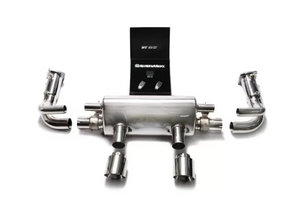 Armytrix Race Valvetronic Exhaust System Porsche 991.2 Carrera 2017-2019 - Matte Black Tips - P92C2-DD+P92C2-DS41M