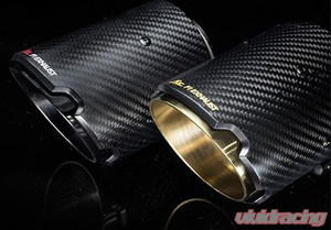 Fi Exhaust Tips with Carbon Fiber Gold Insert Porsche 991 Turbo|Turbo S 2013-2021