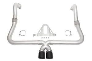 SOUL 17+ Porsche 718 Cayman / Boxster Performance Exhaust - PDK - Slash Cut Satin Black Tips solPOR.718P.ESX.SLTB