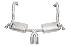 SOUL 13-16 Porsche 981 Cayman / Boxster Valved Exhaust - Polished Chrome Double Wall Tips solPOR.981.VES.POT