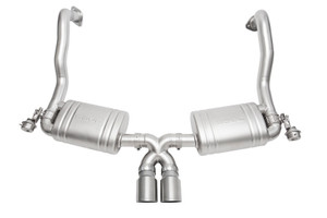 SOUL 13-16 Porsche 981 Cayman / Boxster Valved Exhaust - Straight Cut Brushed Finish Tips solPOR.981.VES.SWTBR
