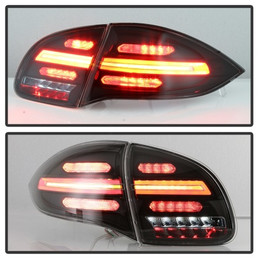 Spyder Porsche Cayenne 958 11-14 LED Tail Lights - Sequential Signal - Black spy5086853