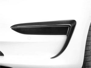 RW Carbon Tesla Model 3 Carbon Fiber Front Bumper Trims - tesla017