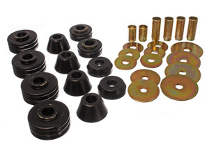 Energy Suspension 73-80 GM 1/2 Ton C-10/C1500 Pick Up 2WD Black Body (Cab) Mount Set eng3.4109G
