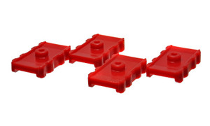 Energy Suspension 73-78 Chrysler Red Leaf Spring Isolator Set w/ Ribbed Sides eng5.6105R