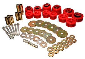 Energy Suspension Body Mount Set - Std. & Extra Cab - Red eng4.4117R Energy Suspension Body Mount Set - Std. & Extra Cab - Red eng4.4117R
