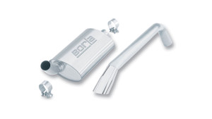 Borla 81-86 Jeep CJ-7 4.2L AT/MT 4WD Cat-Back 2in Single Round Angle Cut Intrcld Rr 2.5in Rndx6.5in bor14572