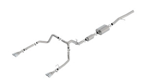 Borla 19 Chevrolet Silverado/GMC Sierra 1500 6.2L SS (S-Type) Catback Exhaust - Square Chrome Tips bor140783 Borla 19 Chevrolet Silverado/GMC Sierra 1500 6.2L SS (S-Type) Catback Exhaust - Square Chrome Tips bor140783