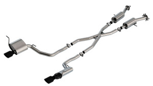 Borla 14-20 Jeep Grand Cherokee 3.6L V6 2/4WD 2.25in S-Type Cat-back - Black Chrome bor140835BC