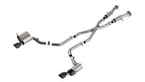 Borla 15-21 Jeep Grand Cherokee SRT 6.4L V8 AWD ATAK Cat-Back Exhaust System - Black Tips T-304SS bor140633CB Borla 15-21 Jeep Grand Cherokee SRT 6.4L V8 AWD ATAK Cat-Back Exhaust System - Black Tips T-304SS bor140633CB
