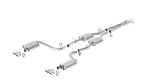 Borla 15-16 Dodge Challenger R/T 5.7L Dual Rectangle Angle Cut Dual Split Rear Exit ATAK Exhaust bor140628 Borla 15-16 Dodge Challenger R/T 5.7L Dual Rectangle Angle Cut Dual Split Rear Exit ATAK Exhaust bor140628