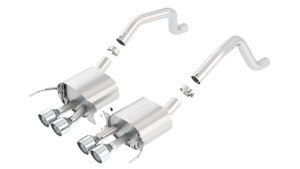 Borla 2014 Chevy Corvette C7 ZO6 S/C w/o AFM w/o NPP S-Type Rear Section Exhaust Dual Rd Rolled Tips bor11910