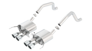 Borla 15 Chevy Corvette C7 ZO6 6.2L w/o AFM NPP S-Type Quad RD RL IC Tips Center Rear Exit Exh bor11908