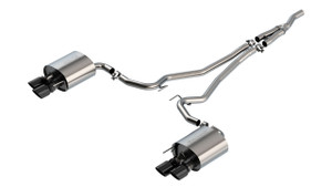 Borla 19-20 Ford Mustang Ecoboost 2.3L 2.25in S-type Exhaust w/ Valves - Black Chrome Tips bor140827BC Borla 19-20 Ford Mustang Ecoboost 2.3L 2.25in S-type Exhaust w/ Valves - Black Chrome Tips bor140827BC
