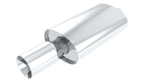 Borla Boomer Blow Torch Muffler Oval 2-1/4in x 4in Side Round Out bor40060 Borla Boomer Blow Torch Muffler Oval 2-1/4in x 4in Side Round Out bor40060