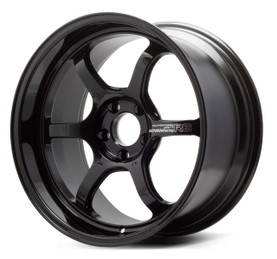 Advan R6 18x8.0 +45 5-114.3 Racing Titanium Black Wheel avnYA68G45ETB