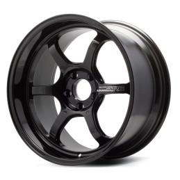 Advan R6 18x12.0 +25 5-114.3 Racing Titanium Black Wheel avnYA68O25ETB