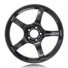 Advan TC4 17x7.5 +48 5-114.3 Black Gunmetallic & Ring Wheel avnYAD7F48EBGR Advan TC4 17x7.5 +48 5-114.3 Black Gunmetallic & Ring Wheel avnYAD7F48EBGR