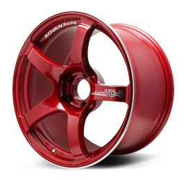 Advan TC4 17x7.5 +35 4-98 Racing Candy Red & Ring Wheel avnYAD7F35SCRR Advan TC4 17x7.5 +35 4-98 Racing Candy Red & Ring Wheel avnYAD7F35SCRR