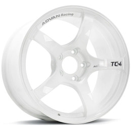 Advan TC4 18x10 +25 5-114.3 Racing White and Ring Wheel avnYAD8K25EWMR