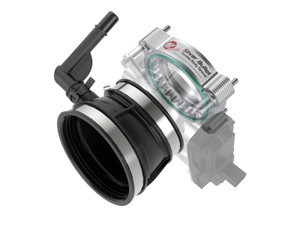 aFe 2020 Vette C8 Silver Bullet Aluminum Throttle Body Spacer Works w/ Factory Intake Only - Silver afe46-34017