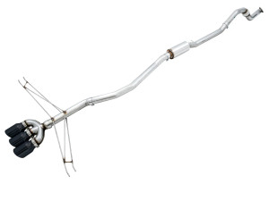 AWE Track Edition Exhaust for 10th Gen Civic Si Coupe / Sedan (includes Front Pipe) - Triple Diamond Black Tips - awe3020-53010 AWE Track Edition Exhaust for 10th Gen Civic Si Coupe / Sedan (includes Front Pipe) - Triple Diamond Black Tips - awe3020-53010