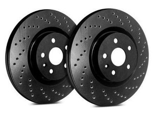 SP Performance Cross Drilled Rear Brake Rotors | 2018-2020 Kia Stinger 2.0L and 2019-2020 Genesis G70 AT - Black