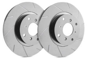 SP Performance Slotted Rear Brake Rotors | 2018-2020 Kia Stinger 3.3L - Gray SP Performance Slotted Rear Brake Rotors | 2018-2020 Kia Stinger 3.3L - Gray