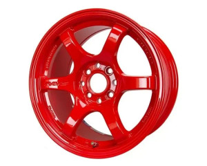 Gram Lights 57DR 15x8.0 +35 4-100 Red Wheel