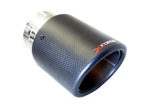 XFORCE 41/2' O.D CARBON FIBRE DOUBLE WALL ANGLE CUT TIP 21/2"INLET(63MM) XFORCE 41/2' O.D CARBON FIBRE DOUBLE WALL ANGLE CUT TIP 21/2"INLET(63MM)
