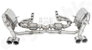 CARGRAPHIC Cylinder-Back Sport Exhaust System w/Manifold Set, Non-Valved Sport Rear Silencers w/Tailpipes & 2x 200CPSI Ø120mm HD OBD2 T38 Tri-Metal Catalytic Converters For Porsche 997.1 Carrera / Carrera 4 3.6L & Carrera S / 4S 3.8L - PERP97KITX CARGRAPHIC Cylinder-Back Sport Exhaust System w/Manifold Set, Non-Valved Sport Rear Silencers w/Tailpipes & 2x 200CPSI Ø120mm HD OBD2 T38 Tri-Metal Catalytic Converters For Porsche 997.1 Carrera / Carrera 4 3.6L & Carrera S / 4S 3.8L - PERP97KITX