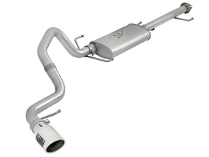 aFe Scorpion 2-1/2" Aluminized Steel Cat-Back Exhaust System w/ Polished Tip Toyota FJ Cruiser 07-17 V6-4.0L - afe49-06039-P