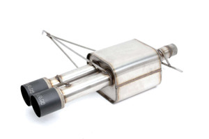 Dinan Free Flow Axle-Back Exhaust - 2014-2024 MINI Cooper S - Stainless Steel - Black Tips - 3-Door - F56 - D660-0062-BLK