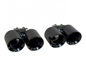 Racing Dynamics Dual tailpipe tips, Delux Black Chrome for Porsche 997 2006-12  997 08 00 372B Racing Dynamics Dual tailpipe tips, Delux Black Chrome for Porsche 997 2006-12  997 08 00 372B