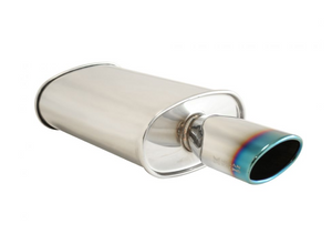 Megan Racing Universal Exhaust O-ST Muffler (Single Oval Burnt Tip) - MR-MU-OST-2 Megan Racing Universal Exhaust O-ST Muffler (Single Oval Burnt Tip) - MR-MU-OST-2
