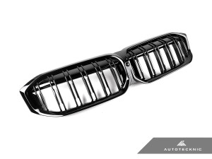 AutoTecknic Dual-Slats Gloss Black Front Grille - G20 3-Series LCI  ATK-BM-0620-DS-GB AutoTecknic Dual-Slats Gloss Black Front Grille - G20 3-Series LCI  ATK-BM-0620-DS-GB
