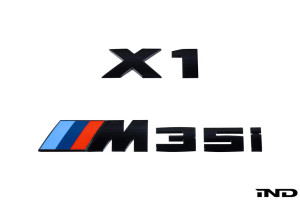 IND U11 X1 M35i Painted Trunk Emblem  IND-U11X1-TB IND U11 X1 M35i Painted Trunk Emblem  IND-U11X1-TB