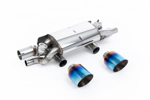 Milltek Porsche 991.2 Rear Silencer with Burnt/Blue Titanium Tips - SSXPO201