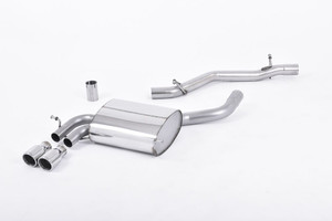 Milltek Audi A3 Non-Resonated (Louder) Cat-Back Exhaust System with Polished Trims - SSXAU504 Milltek Audi A3 Non-Resonated (Louder) Cat-Back Exhaust System with Polished Trims - SSXAU504