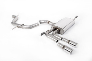 Milltek Audi A3 Non-Resonated (Louder) Cat-Back Exhaust System with GT-80 Polished Trims - SSXAU636 Milltek Audi A3 Non-Resonated (Louder) Cat-Back Exhaust System with GT-80 Polished Trims - SSXAU636