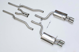 Milltek Audi B7 S4 Quattro Non-Resonated (Louder) Cat-Back Exhaust System with Polished Trims - SSXAU048