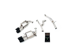 Armytrix Valvetronic Exhaust System Volkswagen Golf R Variant MK8 2.0 Turbo 2021+ - Matte Black Tips - VWGV8R-QS38M