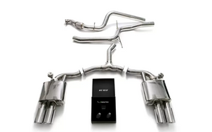 Armytrix Valvetronic Exhaust System Audi A5 Quattro | A5 Sportback 2.0 TFSI B9 2016-2022 - Chrome Silver Tips - AU954-QS11C