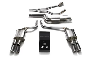 Armytrix Valvetronic Exhaust System Audi A4/A5 | S4/S5 3.0L TFSI 2009-2015 - Carbon Fiber Tips - AUBS4-QC11