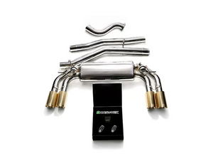 Armytrix Valvetronic Exhaust System Volkswagen Golf R MK7 2014-2016 - Gold Tips - VWG7R-QS11G